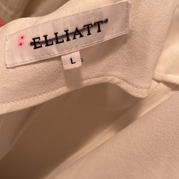 NWT Anthropologie Elliatt Ivory Feather Trim MIDI in Size Large - Picture 12 of 17